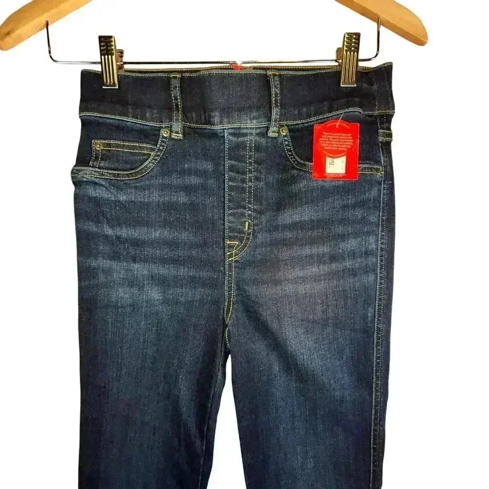 Spanx NWT Women’s Jeans Flare Dark Wash High Rise  Blue Midnight Shade XS - Picture 4 of 7